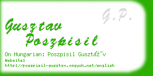 gusztav poszpisil business card